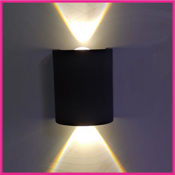 Aluminum Die Casting Body Up Down 2 Way Outdoor Oval Shaped LED Wall C Light, IP 65 (White, Pack of 1)